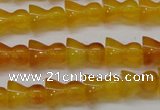 CAG7118 15.5 inches 9*11mm vase-shaped yellow agate gemstone beads