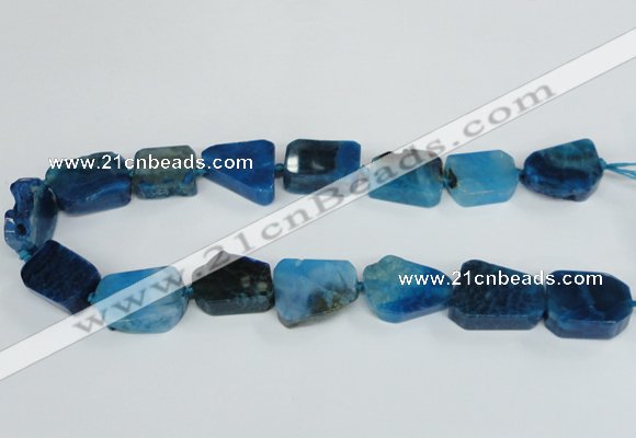 CAG7395 15.5 inches 18*25mm - 20*28mm freeform dragon veins agate beads