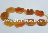 CAG7407 15.5 inches 30*40mm - 35*45mm freeform dragon veins agate beads