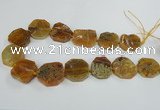 CAG7412 15.5 inches 25*27mm - 30*32mm freeform dragon veins agate beads