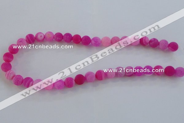 CAG7503 15.5 inches 6mm round frosted agate beads wholesale