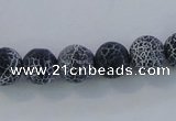 CAG7558 15.5 inches 4mm round frosted agate beads wholesale