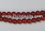 CAG7856 15.5 inches 4mm round red agate beads wholesale