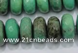 CAG7890 15.5 inches 13*18mm faceted rondelle grass agate beads