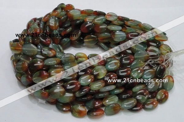 CAG795 15.5 inches 13*18mm oval rainbow agate gemstone beads