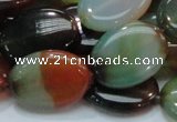 CAG798 15.5 inches 18*25mm oval rainbow agate gemstone beads
