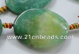 CAG821 15.5 inches 30*40mm twisted oval agate gemstone beads