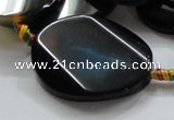 CAG824 15.5 inches 28*38mm twisted oval agate gemstone beads