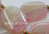 CAG829 15.5 inches 27*35mm twisted oval agate gemstone beads