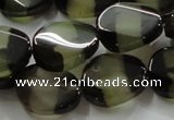 CAG838 15.5 inches 15*20mm twisted oval agate gemstone beads