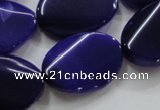 CAG840 15.5 inches twisted oval 20*25mm agate gemstone beads