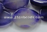 CAG841 15.5 inches 24*30mm twisted oval agate gemstone beads