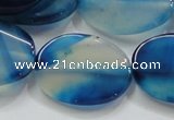 CAG843 15.5 inches 25*30mm twisted oval agate gemstone beads
