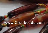 CAG845 15.5 inches 15*38mm faceted rice agate gemstone beads