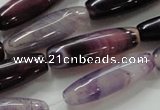 CAG857 15.5 inches 10*30mm rice agate gemstone beads