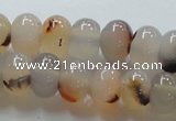 CAG871 13.5 inches 10*14mm rondelle agate gemstone beads wholesale