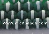 CAG8711 15.5 inches 8mm round matte tibetan agate gemstone beads