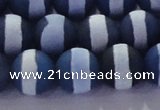 CAG8718 15.5 inches 12mm round matte tibetan agate gemstone beads