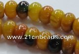 CAG872 13.5 inches 10*14mm rondelle agate gemstone beads