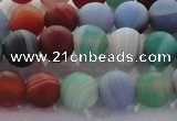CAG8730 15.5 inches 6mm round matte madagascar agate beads