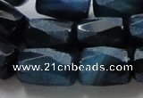CAG877 15.5 inches 13*20mm faceted column agate gemstone beads