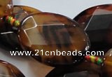 CAG881 15.5 inches 30*40mm faceted oval agate gemstone beads