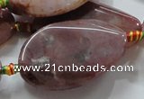 CAG895 15.5 inches 25*40mm twisted oval agate gemstone beads