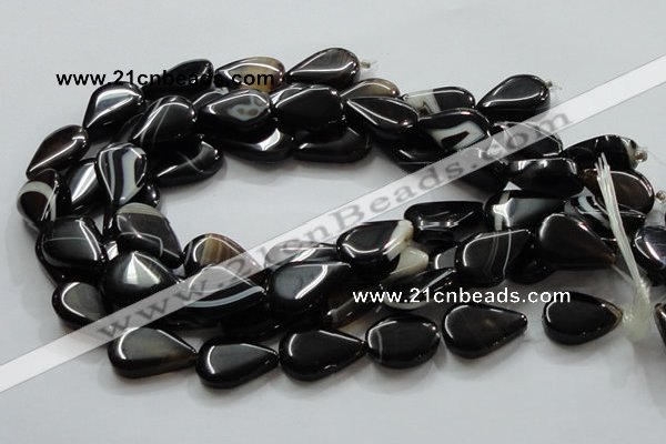 CAG897 15.5 inches 18*25mm flat teardop agate gemstone beads