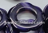 CAG903 15.5 inches 12*50mm donut shape agate gemstone beads