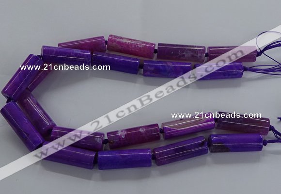 CAG9086 15.5 inches 12*46mm - 13*48mm tube dragon veins agate beads