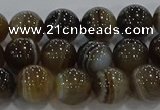CAG9203 15.5 inches 8mm round line agate gemstone beads