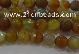 CAG9212 15.5 inches 6mm faceted round line agate gemstone beads