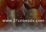 CAG9235 15.5 inches 16mm faceted round line agate beads wholesale