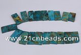 CAG9417 Top drilled 20*35mm - 20*45mm rectangle ocean agate beads