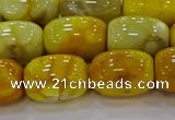 CAG9547 15.5 inches 13*18mm drum dragon veins agate beads