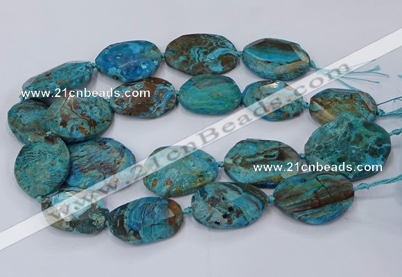 CAG9552 15.5 inches 25*35mm - 30*40mm freeform ocean agate beads