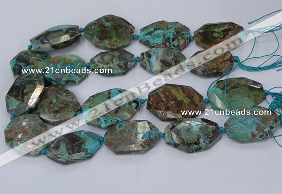CAG9553 15.5 inches 25*35mm - 30*45mm freeform ocean agate beads