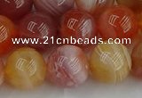 CAG9564 15.5 inches 12mm round red botswana agate gemstone beads