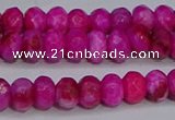 CAG9574 15.5 inches 4*6mm faceted rondelle crazy lace agate beads
