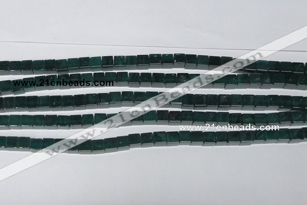 CAG961 15.5 inches 8*8mm cube green agate gemstone beads wholesale