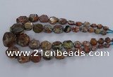 CAG9616 15.5 inches 8*10mm - 20*30mm faceted nuggets ocean agate beads