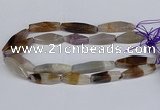 CAG9636 15.5 inches 12*45mm - 12*50mm freeform agate beads