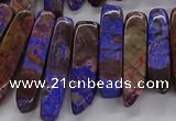 CAG9655 Top drilled 7*20mm - 9*40mm sticks ocean agate beads