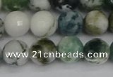 CAG9840 15.5 inches 10mm faceted round tree agate beads