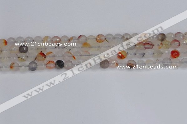 CAG9890 15.5 inches 6mm faceted round dendritic agate beads