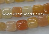 CAJ113 15.5 inches 12*12mm square red aventurine jade beads