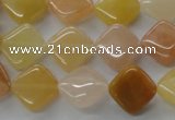 CAJ127 15.5 inches 12*12mm diamond red aventurine jade beads