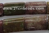 CAJ224 15.5 inches 18*25mm flat tube Indian aventurine beads