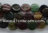 CAJ228 15.5 inches 10mm flat round Indian aventurine beads