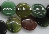 CAJ230 15.5 inches 16mm flat round Indian aventurine beads